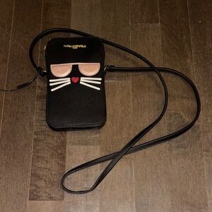 Karl Lagerfeld Black Cat Crossbody Bag